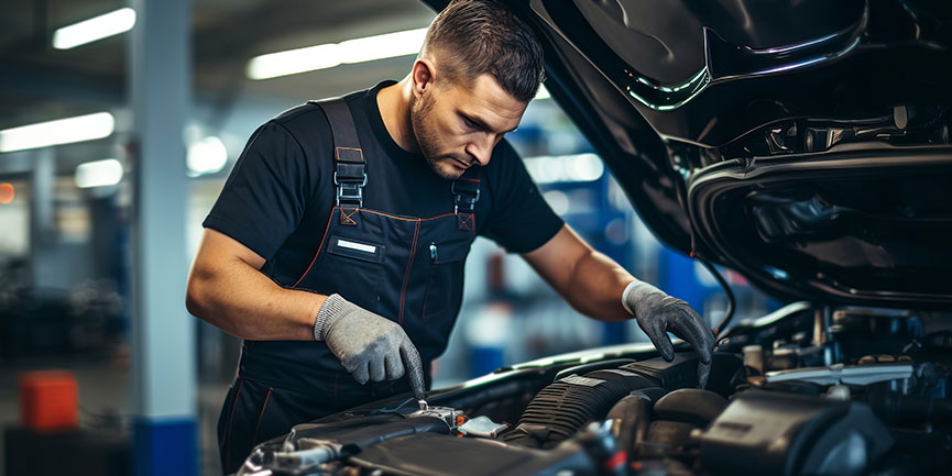 Mécanicien au travail